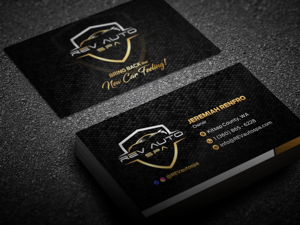 REV Auto Spa logo design by KHAI