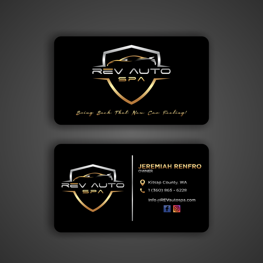 REV Auto Spa logo design by done