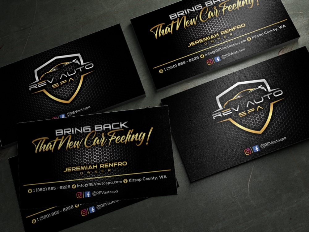 REV Auto Spa logo design by Realistis