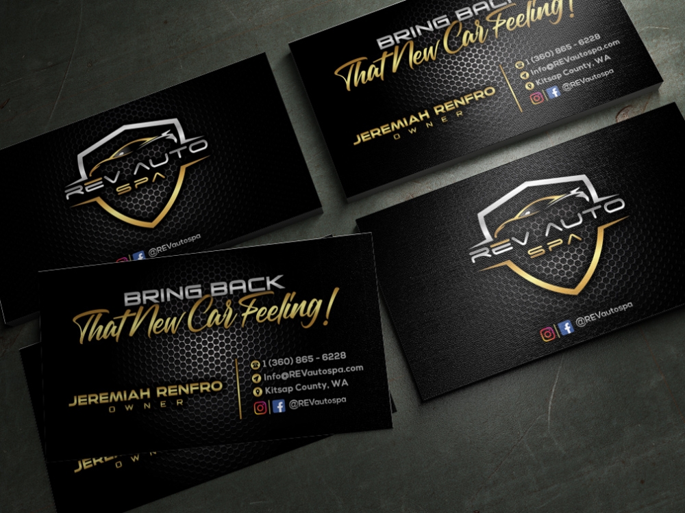 REV Auto Spa logo design by Realistis