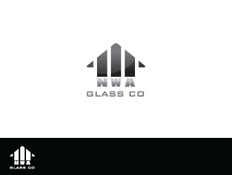 NWA Glass Co logo design by Dehints