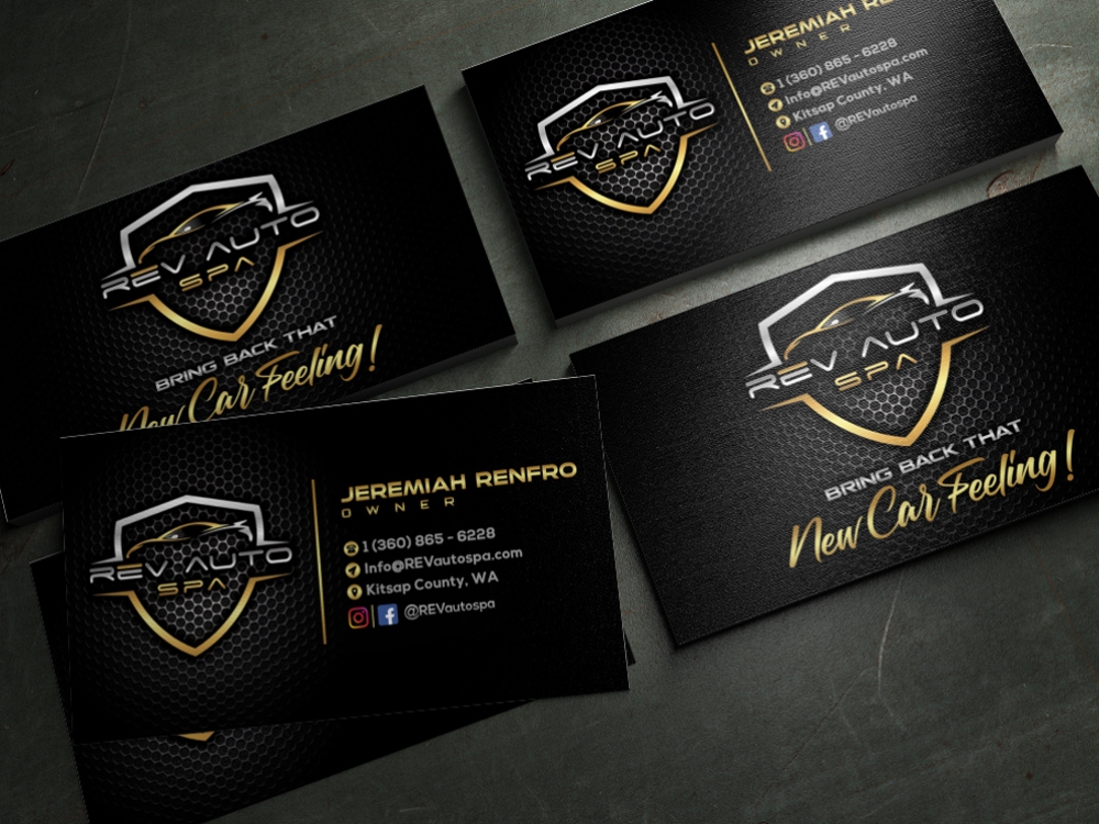 REV Auto Spa logo design by Realistis