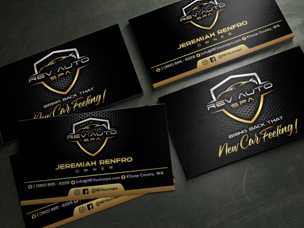 REV Auto Spa logo design by Realistis