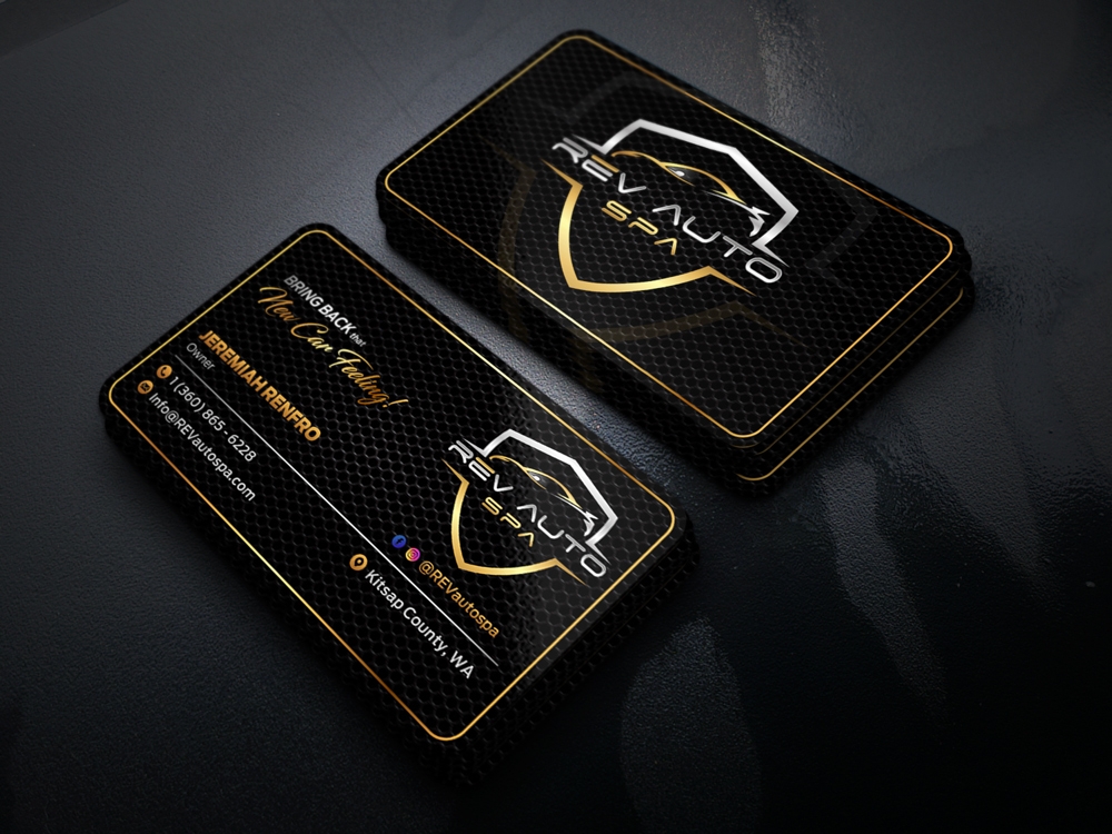 REV Auto Spa logo design by KHAI