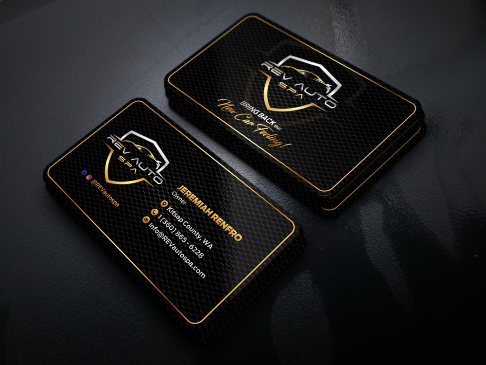 REV Auto Spa logo design by KHAI