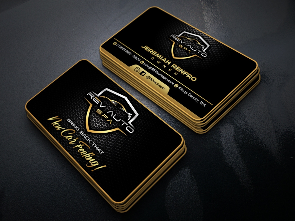 REV Auto Spa logo design by Realistis