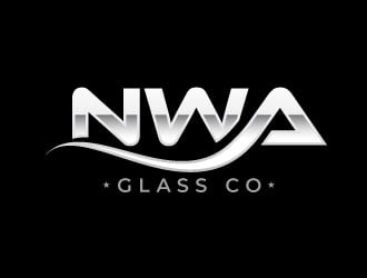 NWA Glass Co logo design by sanworks