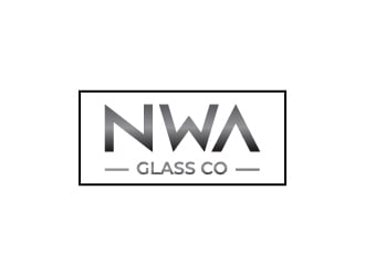 NWA Glass Co logo design by Shailesh