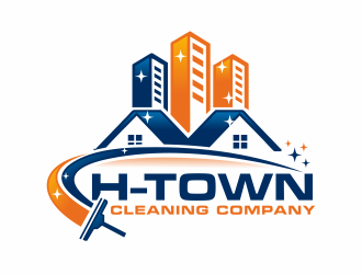 H-TOWN CLEANING COMPANY logo design by hidro