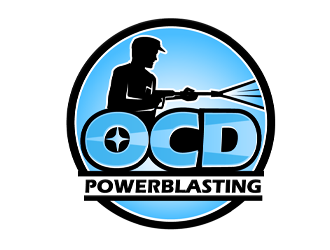 OCD PowerWashing  logo design by megalogos