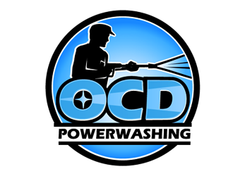 OCD PowerWashing  logo design by megalogos