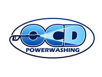 OCD PowerWashing  logo design by megalogos