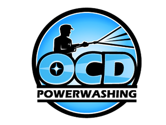 OCD PowerWashing  logo design by megalogos