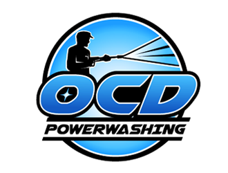 OCD PowerWashing  logo design by megalogos