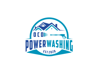 OCD PowerWashing  logo design by bricton