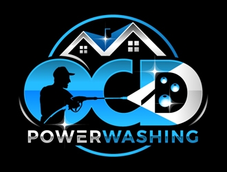 OCD PowerWashing  logo design by DreamLogoDesign