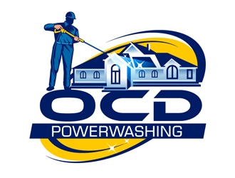 OCD PowerWashing  logo design by DreamLogoDesign