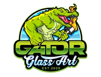 Gator Glass Art logo design by DreamLogoDesign