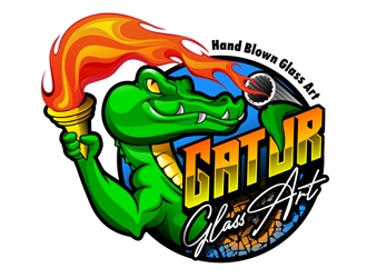 Gator Glass Art logo design by DreamLogoDesign