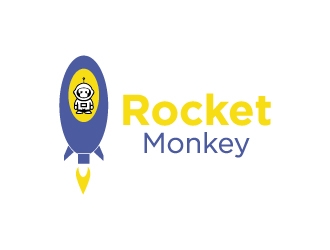 Rocket Monkey logo design by twomindz