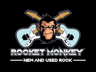 Rocket Monkey logo design by Kruger