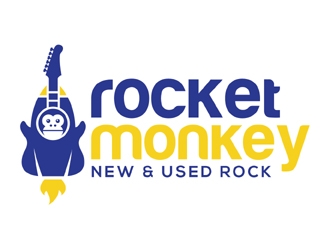 Rocket Monkey logo design by MAXR