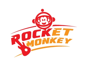Rocket Monkey logo design by KreativeLogos