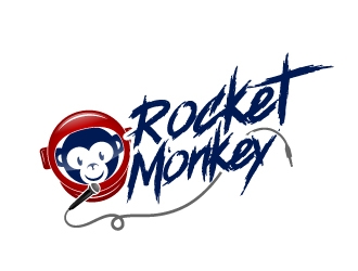 Rocket Monkey logo design by usashi