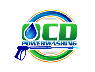 OCD PowerWashing  logo design by semar