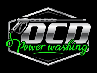 OCD PowerWashing  logo design by MAXR