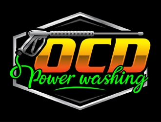 OCD PowerWashing  logo design by MAXR