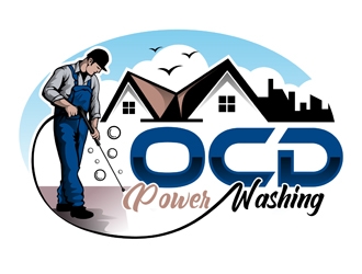 OCD PowerWashing  logo design by DreamLogoDesign