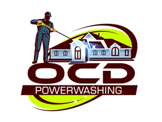 OCD PowerWashing  logo design by DreamLogoDesign