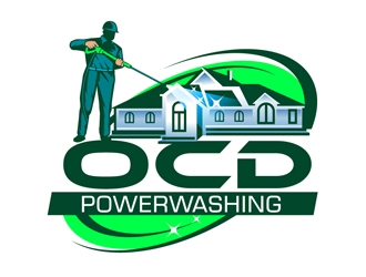 OCD PowerWashing  logo design by DreamLogoDesign