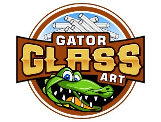 Gator Glass Art logo design by Suvendu