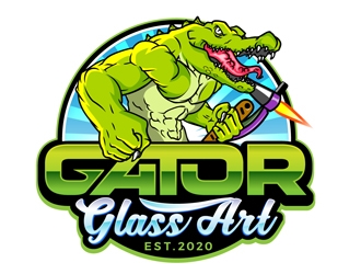 Gator Glass Art logo design by DreamLogoDesign