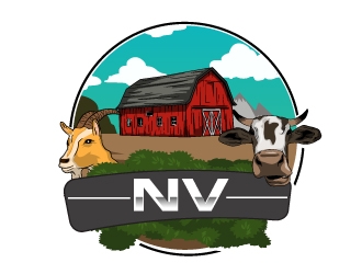 NV  logo design by AamirKhan