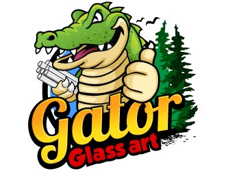 Gator Glass Art logo design by Suvendu