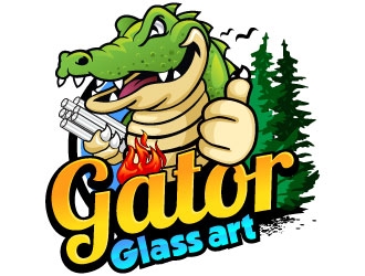 Gator Glass Art logo design by Suvendu