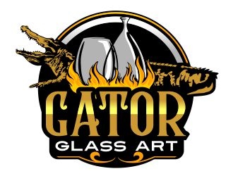 Gator Glass Art logo design by veron