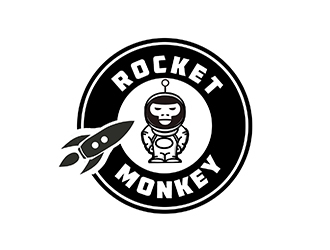 Rocket Monkey logo design by PrimalGraphics