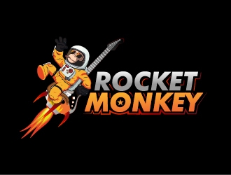 Rocket Monkey logo design by Shailesh