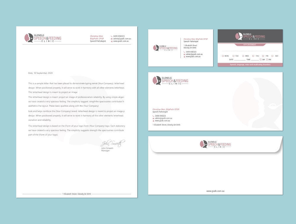 Glenelg Speech & Feeding Clinic logo design by Boomstudioz