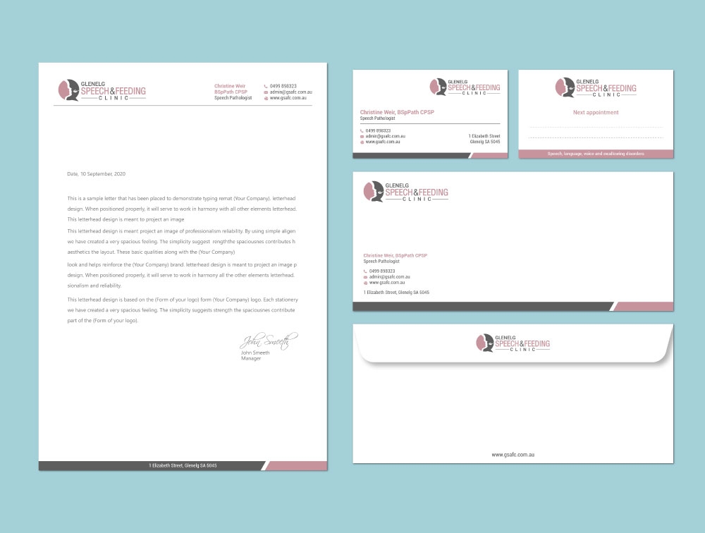 Glenelg Speech & Feeding Clinic logo design by Boomstudioz