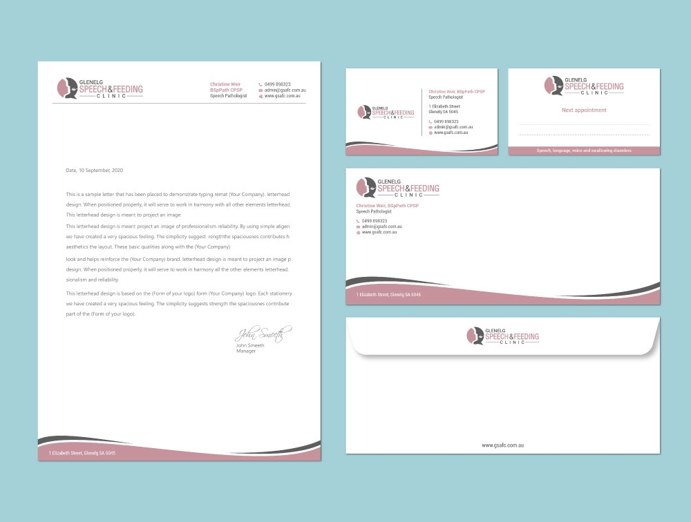 Glenelg Speech & Feeding Clinic logo design by Boomstudioz