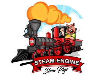 Steam-Engine Show Pigs logo design by Suvendu