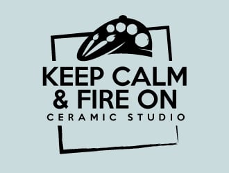 Keep Calm & Fire On Ceramic Studio logo design by jaize