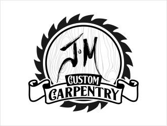 JM Custom Carpentry logo design by Shabbir