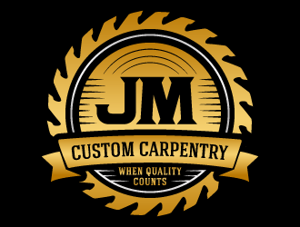 JM Custom Carpentry logo design by akilis13