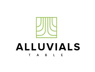 Alluvials Table logo design by nikkl